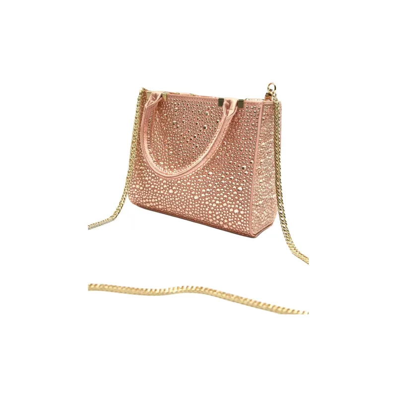 ZARA Polyester Handbag Shoulder Bag Crossbody Bag Mini Women's Peach Pink-4
