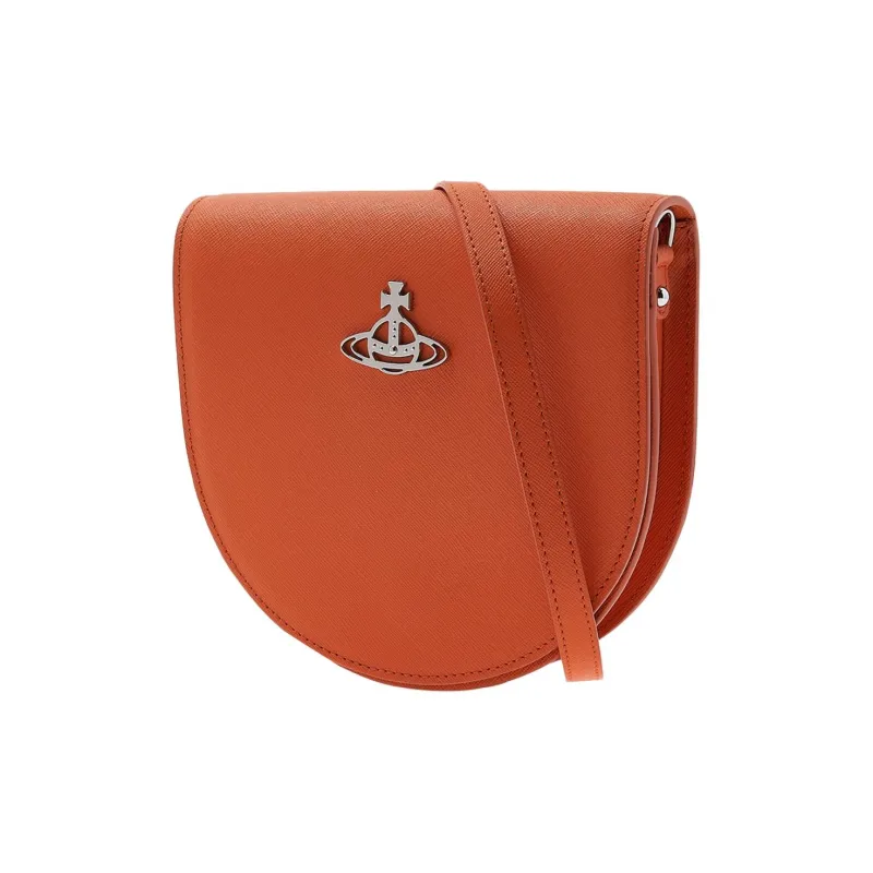 Vivienne Westwood Calfskin Shoulder Bag Crossbody Bag Women's Orange-1