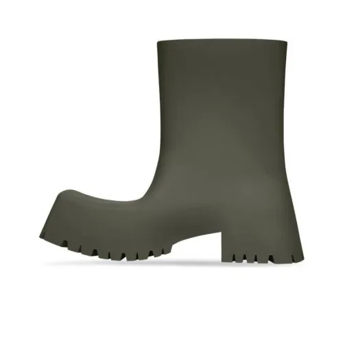 Balenciaga Trooper Rubber Boot Dark Green