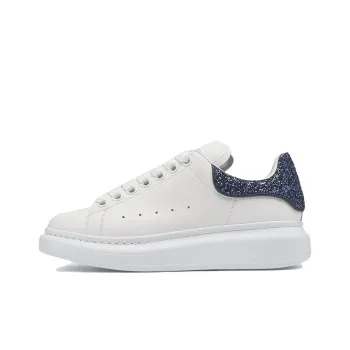Alexander McQueen Oversized Sneaker 'White Navy Glitter' Women's
