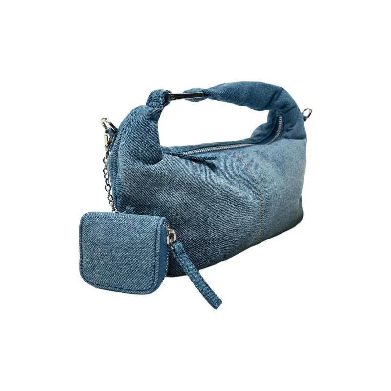 ZARA MAISON SPECIAL Collaboration Cotton Lunch Box Bag Handbag Crossbody Bag Mini Women's Blue Denim-1