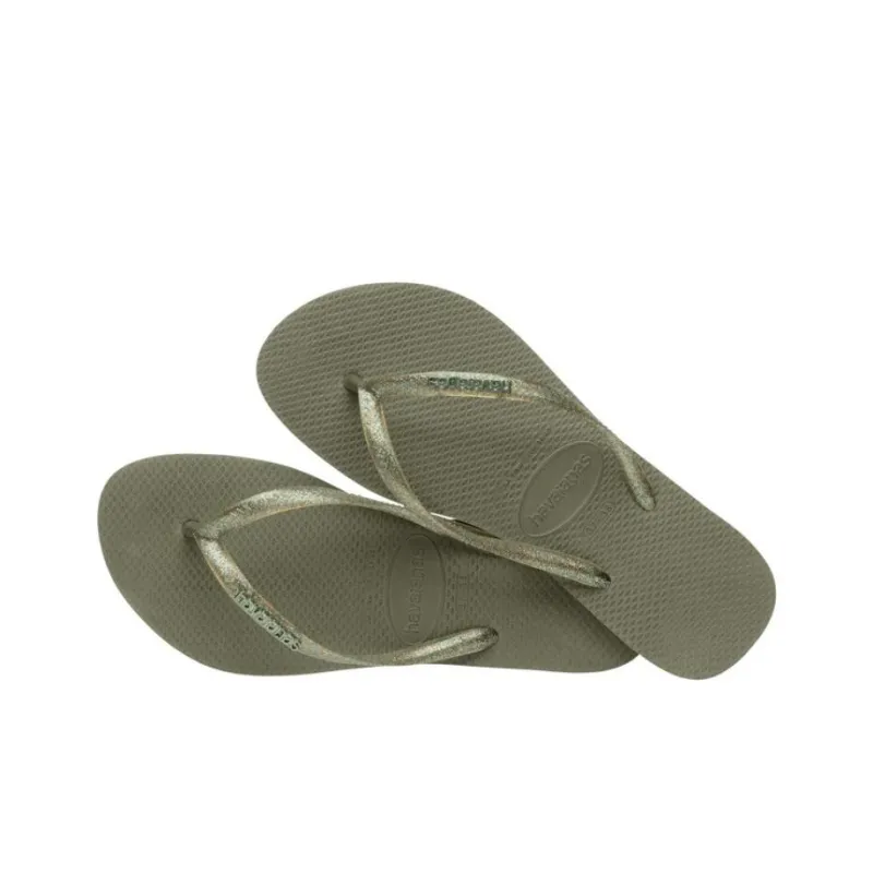 Havaianas Quiet Quick Drying Antibacterial Flip Flops Women's Green-2