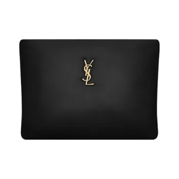 SAINT LAURENT Sheepskin Clutch Large Size Women's Black