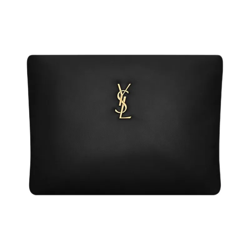 SAINT LAURENT Sheepskin Clutch Tubas Women's Black-0