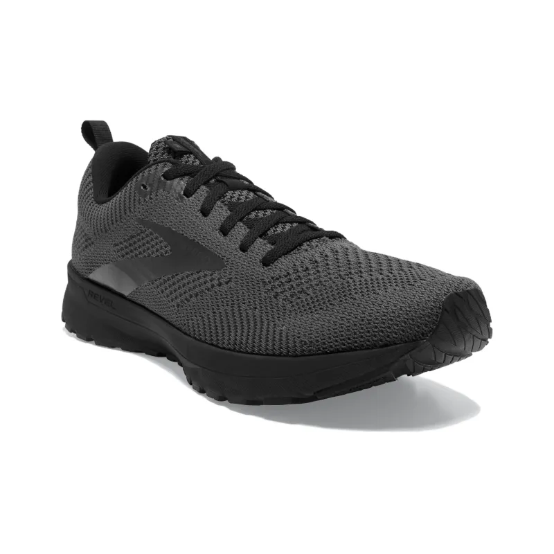 Brooks Revel 5 Anti Slip Wear Resistant Low Top Running Shoes Men's Gray-2