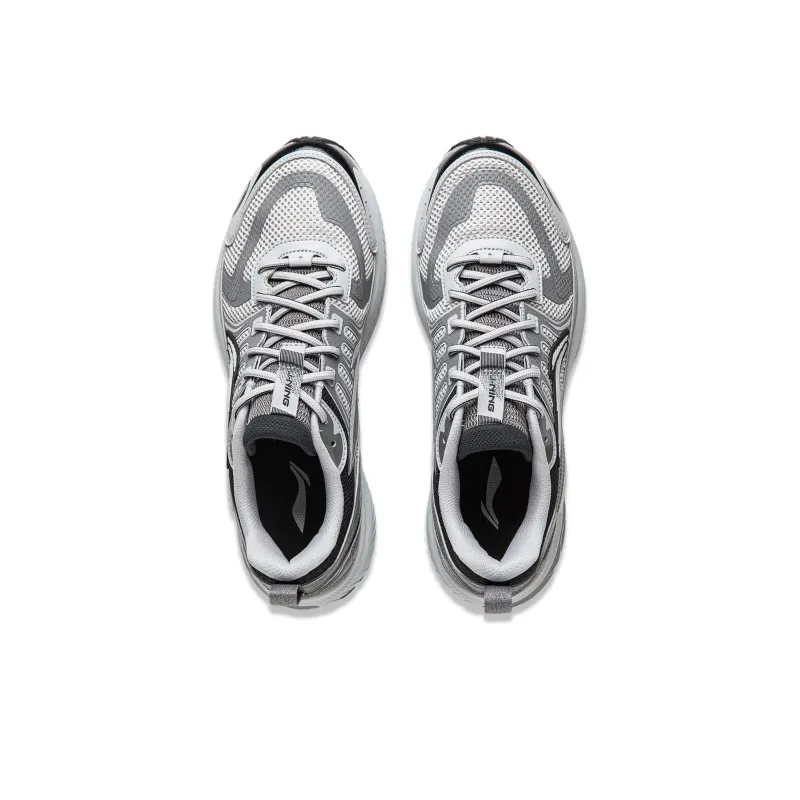 LiNing Shake 1.0 V3 Shock Absorbers Low Top Casual Running Shoes Men's Gray-3