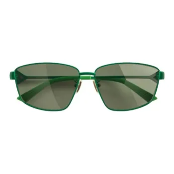 Bottega Veneta Metal Irregular Shape Sunglasses Men's Green