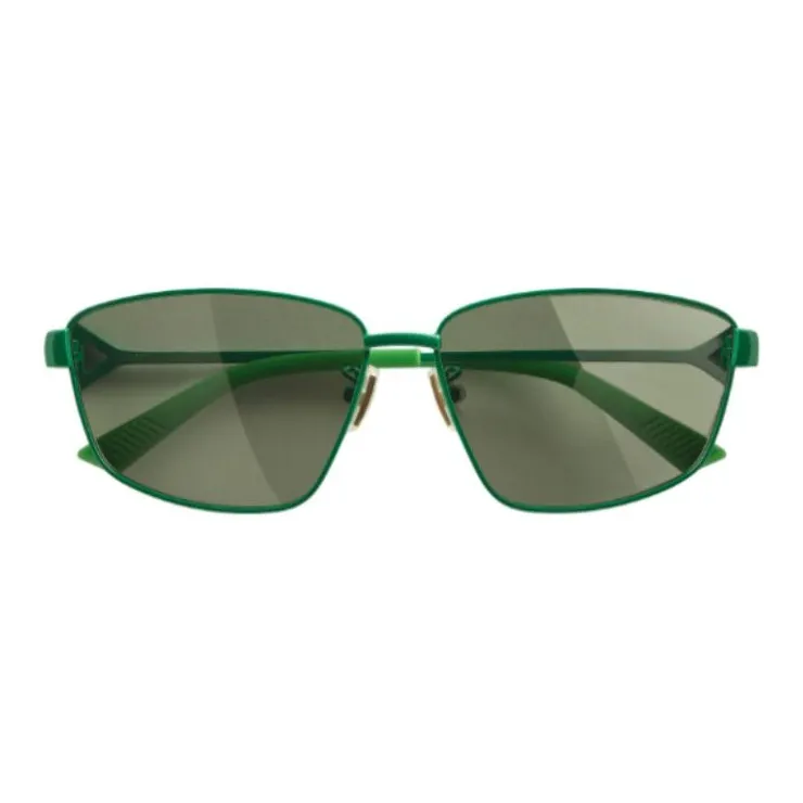 Bottega Veneta Metal Irregular Shape Sunglasses Men's Green-0
