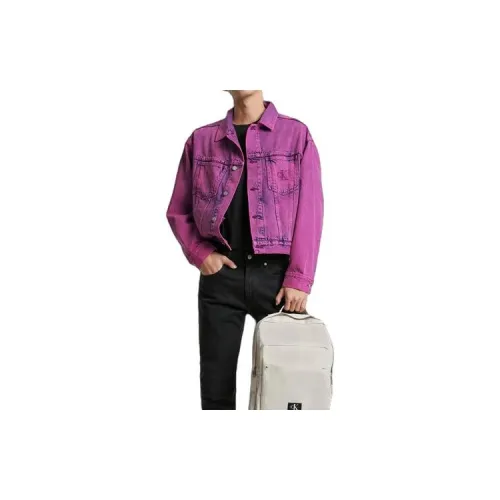 Calvin Klein Denim Jackets Unisex Rose Purple