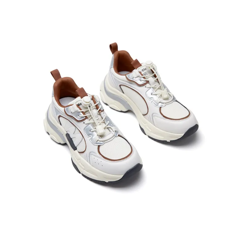 Marie Claire Low Top Chunky Sneakers 5cm Women's Ceramic Ivory-4