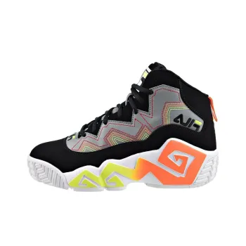 FILA Monument Durable Breathable Mid Top Vintage Basketball Shoes Men's Black