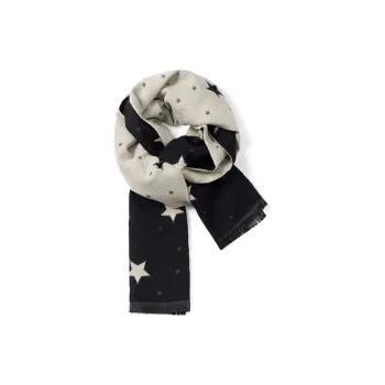 NAME.S Knit Scarves Unisex Black Gray Color Box Shopping Bag