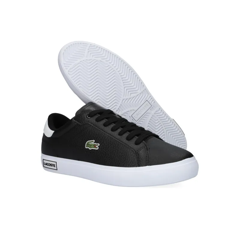 LACOSTE Wear-Resistant Slip-Resistant Low-Top Skateboard Shoes Men's Black-4
