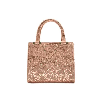 ZARA Polyester Handbag Shoulder Bag Crossbody Bag Mini Women's Peach Pink