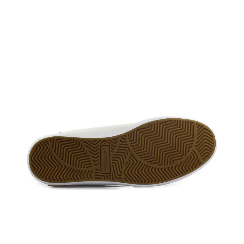 LACOSTE Low Top Skateboard Shoes Men's White Blue-3