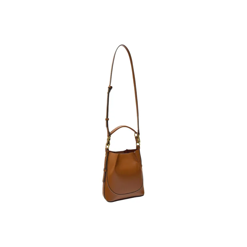 ZARA Polyurethane Bucket Bags Shoulder Bag Crossbody Bag Handbag Small Size Women's Yellow-6