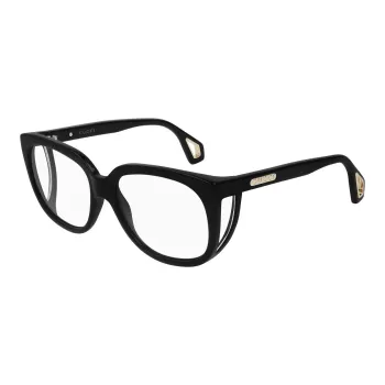 GUCCI Plastic Oval Eyeglass Frames Women's Black