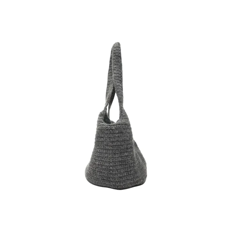 ZARA Acrylic Tote Bag Shopping Bag Handbag Shoulder Bag Women's Gray-3