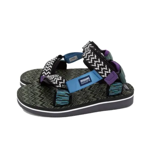 Missoni X Suicoke Beach Sandals Unisex Black Gray