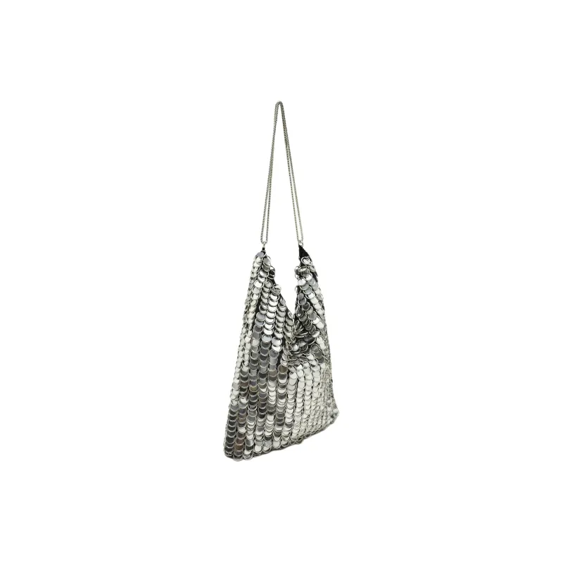 ZARA Polyester Handbag Shoulder Bag Women's Silver-1