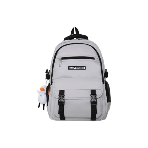 Deli Bear Nylon Backpack Unisex Dark Gray/Gray/Blue/Black