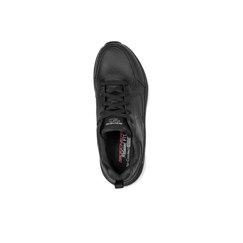 Skechers D'lux Walker Slip Resistant Low Top Casual Shoes Women's Black White-2