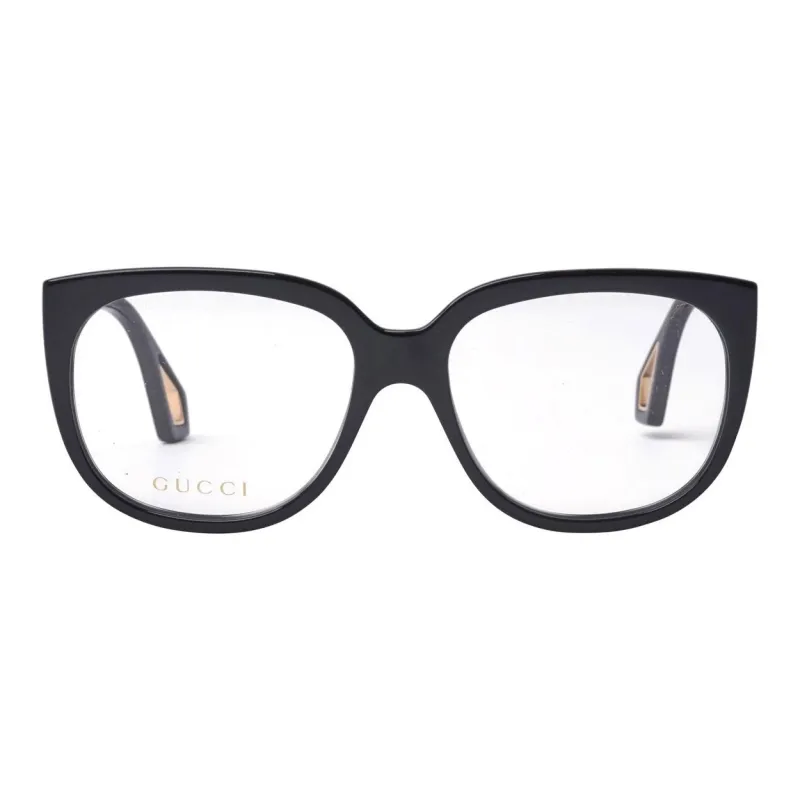 GUCCI Plastic Oval Eyeglass Frames Women's Black-1