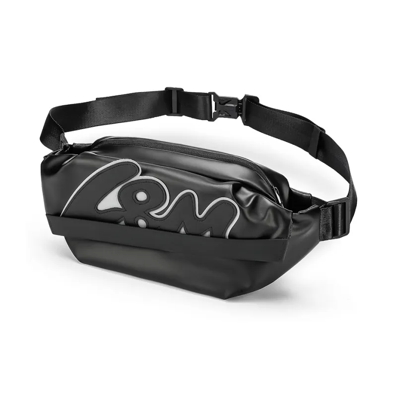 L&M Oxford Fanny Pack Large Size Men's Black-1