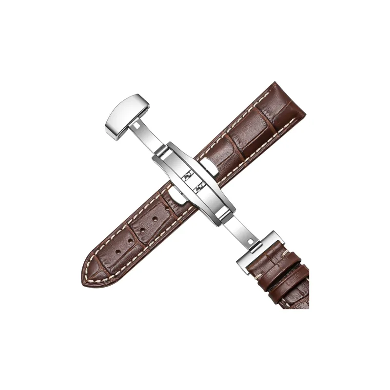WOALMORN Longines Compatibility Watch Band 75MM 120MM Cowhide Leather Material-4