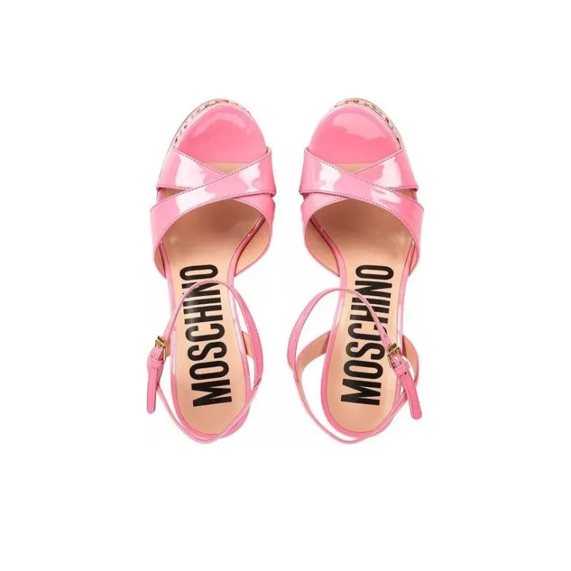 MOSCHINO One Strap Sandals Women's Pink-4