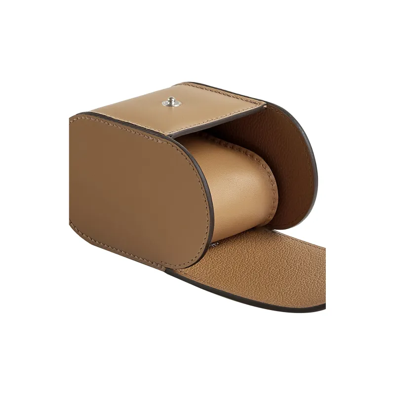 HERMES Tadelakt Calfskin Wrist Watch Travel Storage Bag Tubas Women's 1C Poussiere Dust Earth Tone & Cardamom Green-1