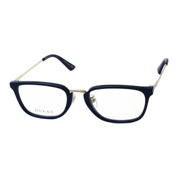 GUCCI Plastic Irregular Shape Eyeglass Frames Men's Black