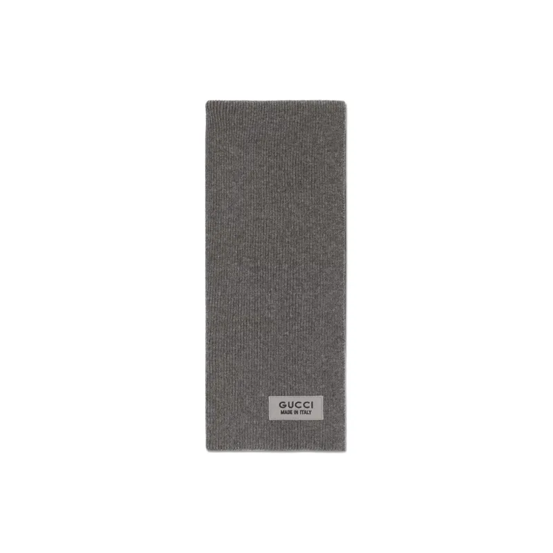 GUCCI Ribbed knit Wool Scarf-0