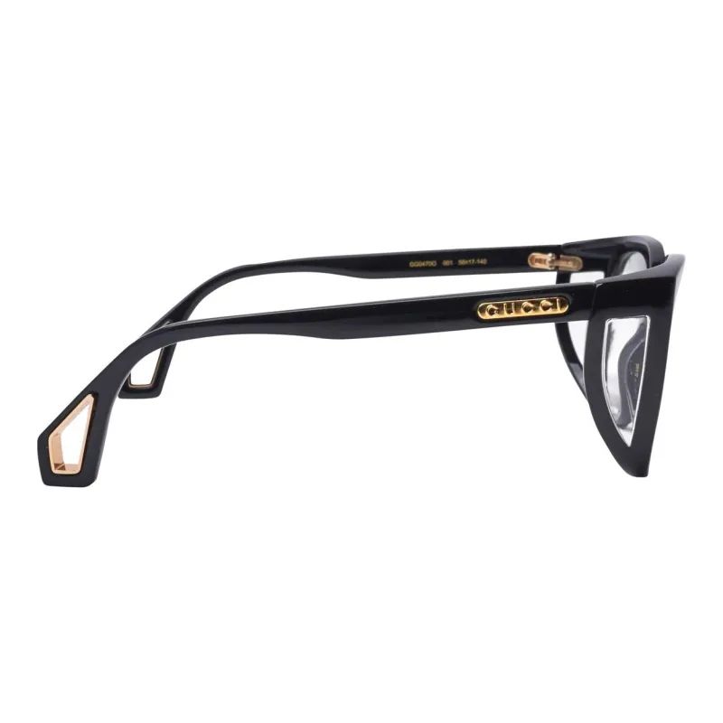 GUCCI Plastic Oval Eyeglass Frames Women's Black-2