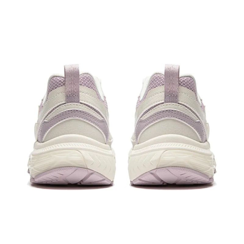 LiNing Shake 1.0 V3 Cushioning Low Top Casual Running Shoes Women's White Purple-5