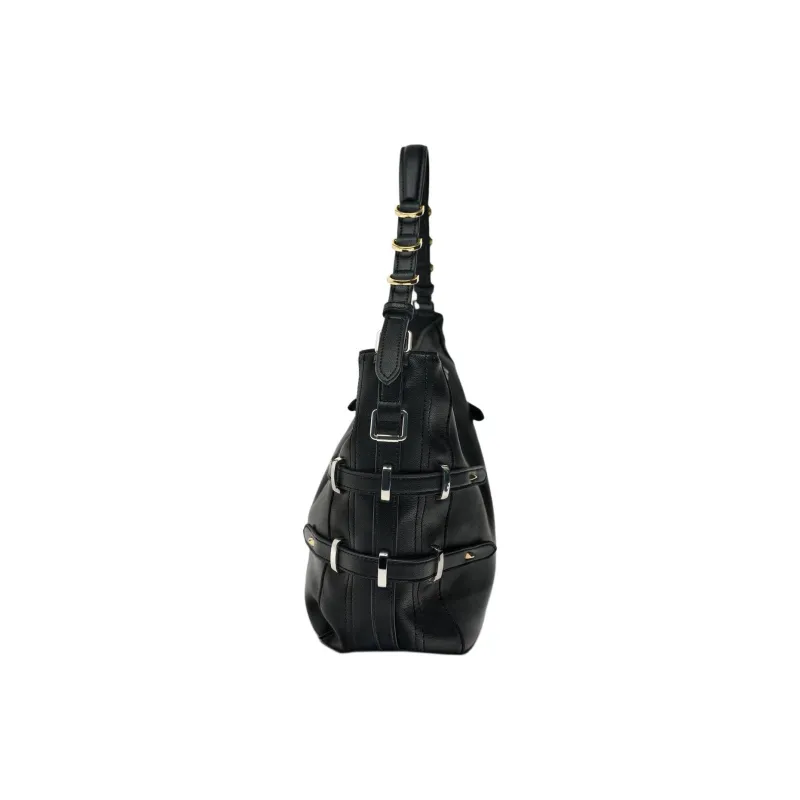 ZARA Polyurethane Portable Crossbody Bag Shoulder Bag Women's Black-3