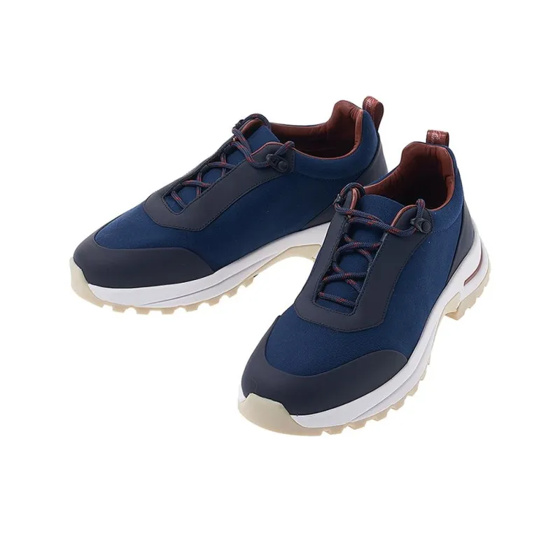 Loro Piana Abrasion Resistant Low Top Casual Shoes Men's Blue Black-2