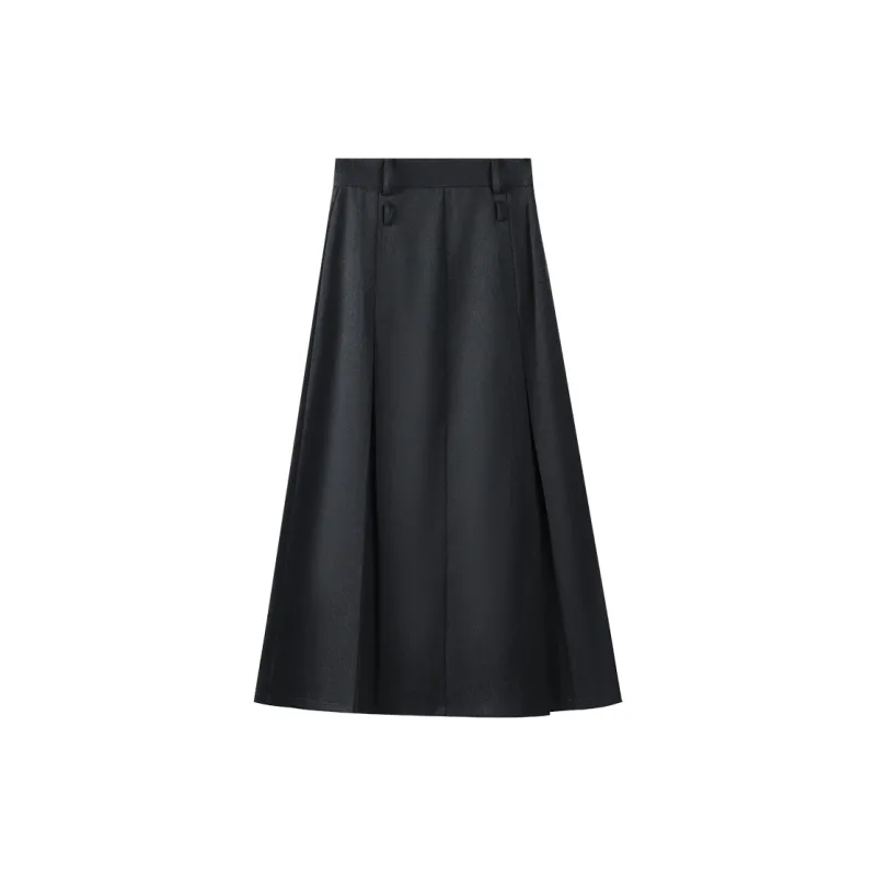 THE SEA LIFE Casual Long Skirt Women's Premium Gray-1