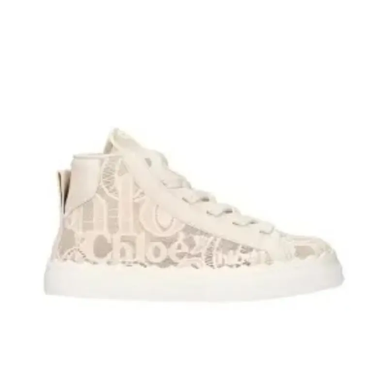 Chloé Lauren Lace Lace Up Sneakers Women's-1