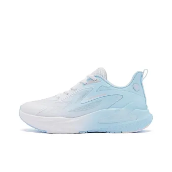 QIAODAN No Fear Of SE Durable Lightweight And Breathable Low Top Running Shoes Women's White Blue
