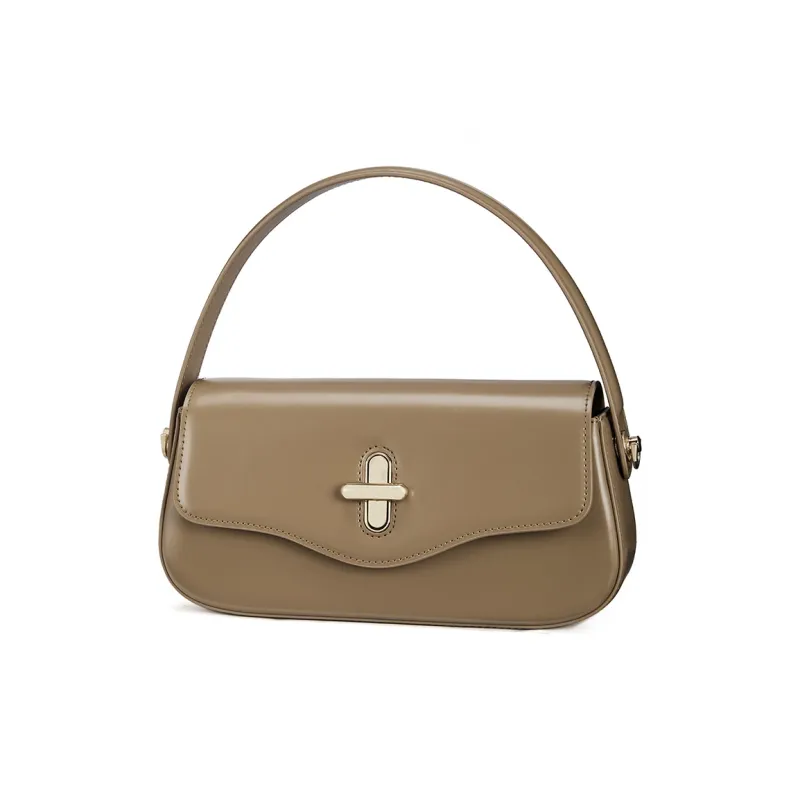 RED DRAGONFLY Cow Leather Shoulder Bag, Handbag Regular Women's Khaki-1