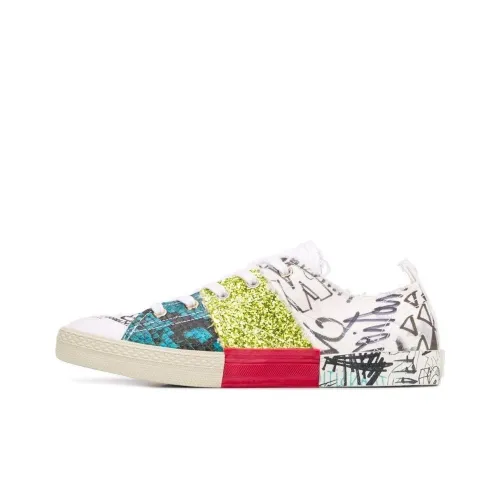 Maison Margiela Skateboard Shoes Men Low-Top Green/Red/White