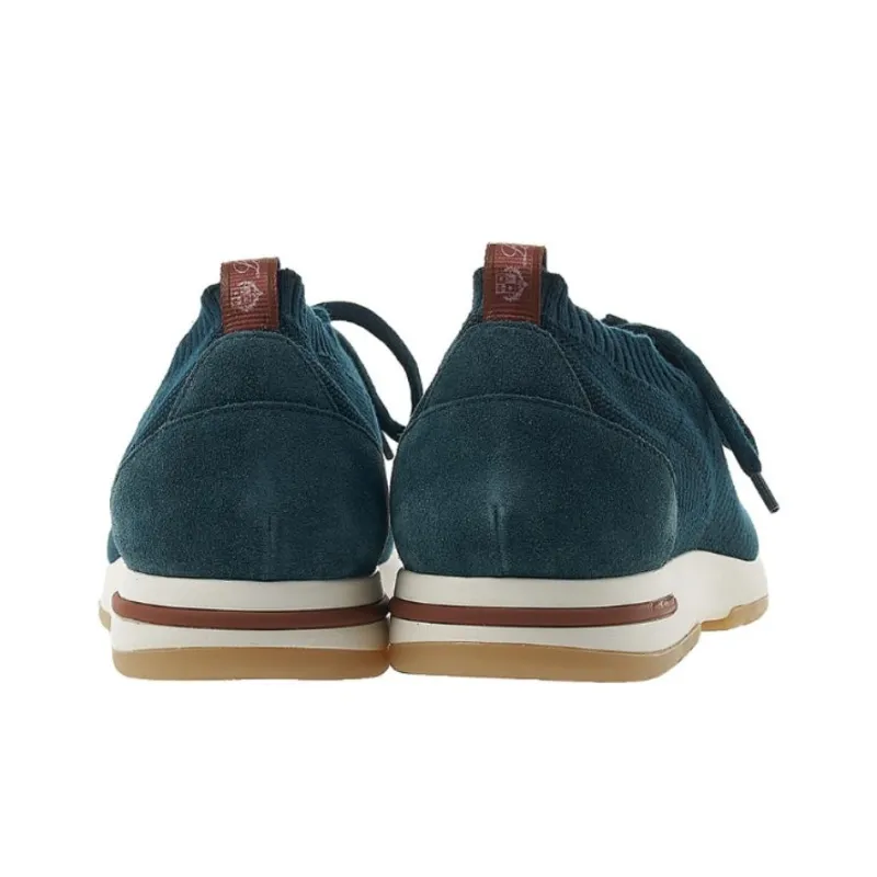 Loro Piana Abrasion Resistant Low Top Casual Shoes Men's Cyan-2