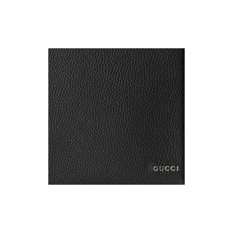 GUCCI Leather Clutch Men's Black-7