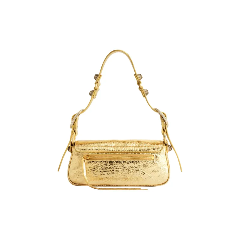 Balenciaga Le Cagole Lambskin Portable Crossbody Bag Shoulder Bag Mini Women's Gold-3