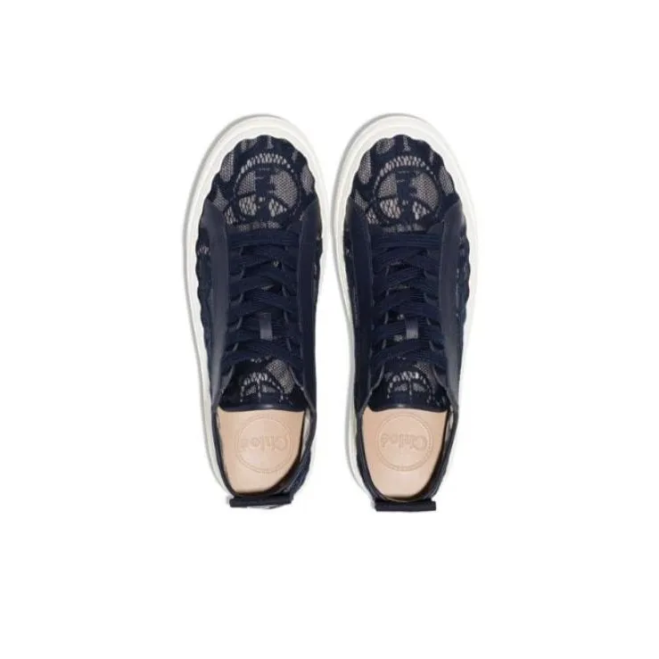 Chloe Low Top Stylish Skateboarding Shoes Women's Blue-4