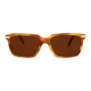 CARTIER Irregular Shape Sunglasses Men's Tortoiseshell