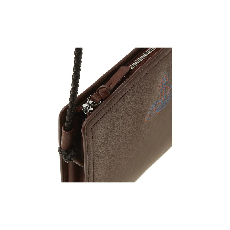 Vivienne Westwood Cow Leather Crossbody Bag Shoulder Bag Women's Brown-5