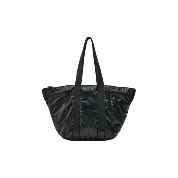 ZARA Polyurethane Tote Bag Shopping Bag Handbag Shoulder Bag Women's Black
