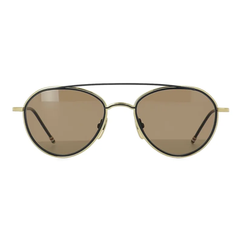 THOM BROWNE· Steel Aviator Sunglasses Men's Gold-1